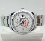 Clone Rolex Sky-Dweller Watch White Dial Stainless Steel 40mm